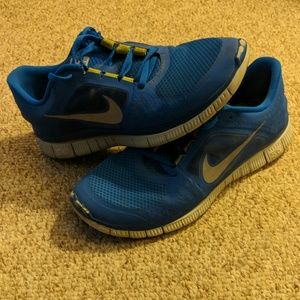 Men's Blue Nike Free Run 3